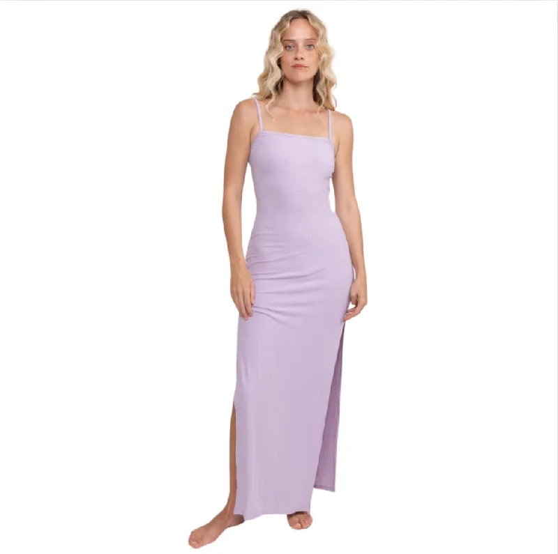 Rusty Clara Slip Maxi Dress - Lavender Elegant Maxi Dress with Belt