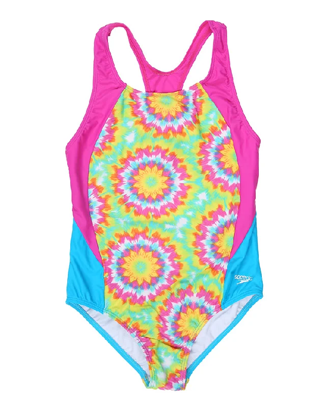 Speedo Multi coloured Swimsuit - XS Sporty Racerback Swimsuit