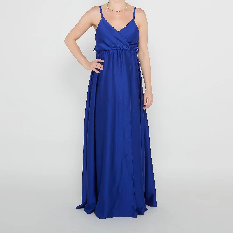 Strappy Wrap Empire Line Maxi Dress - UK 8 Classic Strapless Maxi Dress