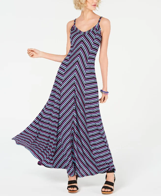 INC Striped Maxi Dress Stylish Empire Waist Maxi Dress