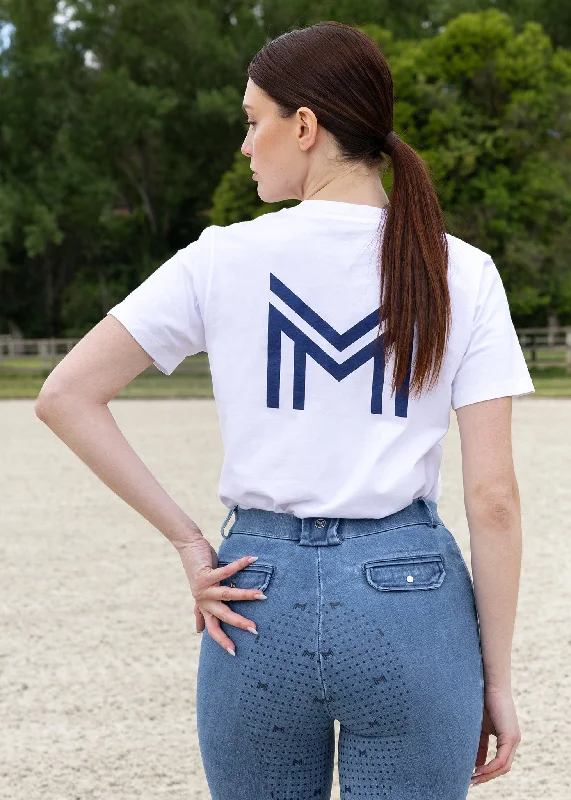 Women Symbol T-Shirt (White) Nylon Fabric Polyester Fabric Spandex Fabric