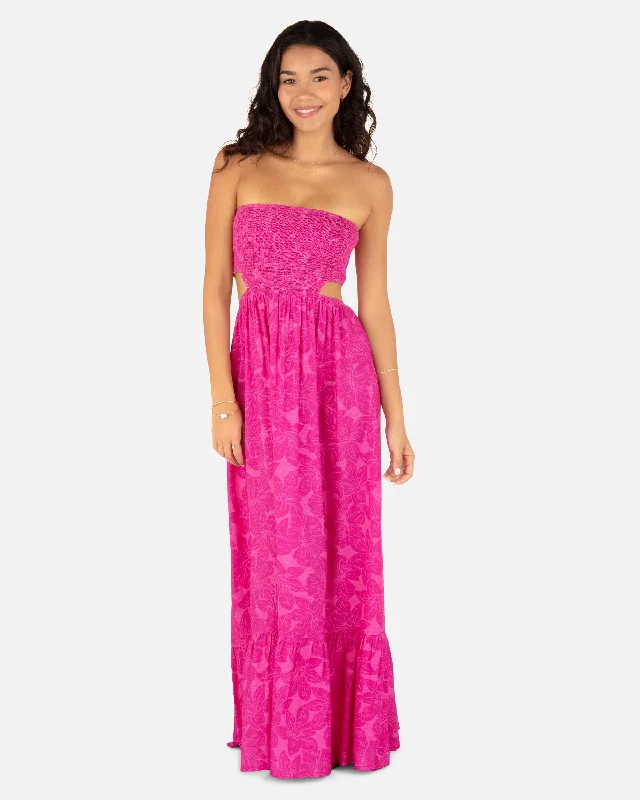 Tango Strapless Maxi Dress Elegant Velvet Maxi Dress