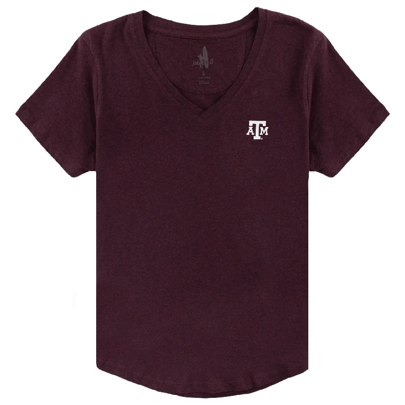 Texas A&M Johnnie-O Meredith Tee Collared T-Shirt Boat Neck A-Line