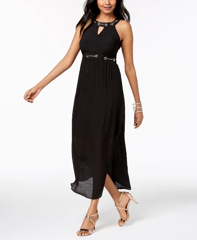 Thalia Sodi Embellished Maxi Dress Fashionable Halter Neck Maxi Dress