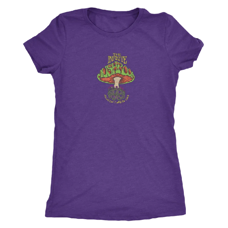 The Infinite Mushroom "Groovy" Women's Tri-blend Tee Lace Blend Ribbed Blend Corduroy Blend