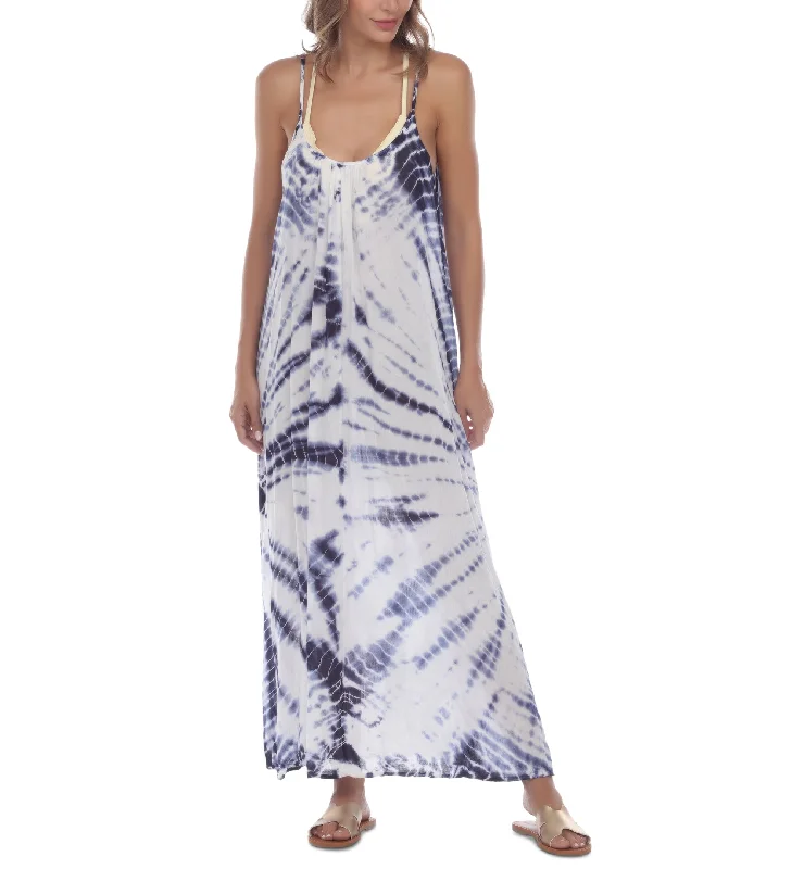 Tie-Dye Sleeveless Maxi Swim Cover-Up Classic Two-Piece Bikini