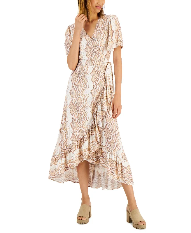 Tinsel Petite Printed Wrap Maxi Dress Stylish Boho Chic Maxi Dress