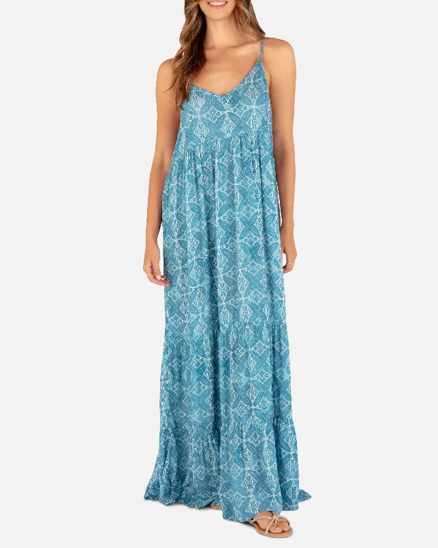 Tribal Geo Maxi Dress Cozy Maxi Dress with Slit