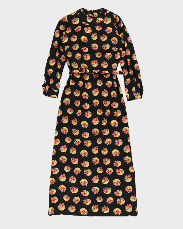 Vintage 1970s Patterned Maxi Dress - S Chic Summer Maxi Dress