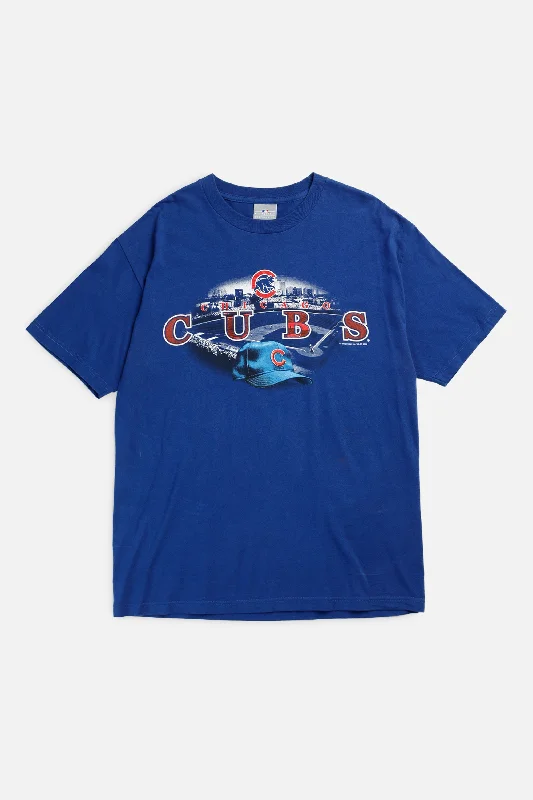 Vintage Chicago Cubs MLB Tee - L Lace Blend Ribbed Blend Corduroy Blend