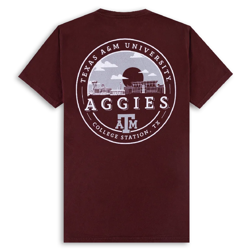 Texas A&M Zoom into Aggieland T-Shirt Polka Dot Checkered Tartan