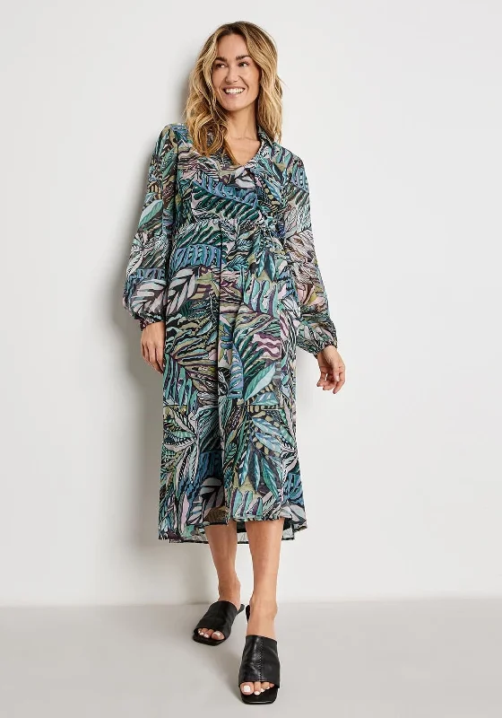 Gerry Weber Tropical Leaf Print Wrap Midi Dress, Multi Trendy Off-Shoulder Ruffle Midi Dress Gerry Weber Tropical Leaf Print Wrap Midi Dress, Multi Trendy Off-Shoulder Ruffle Midi Dress