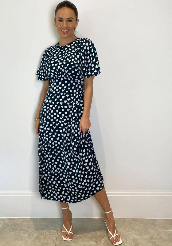 Girl in Mind Britney Ditsy Heart Print Split Leg Midi Dress, Green Comfortable Geometric Print Midi Dress Girl in Mind Britney Ditsy Heart Print Split Leg Midi Dress, Green Comfortable Geometric Print Midi Dress