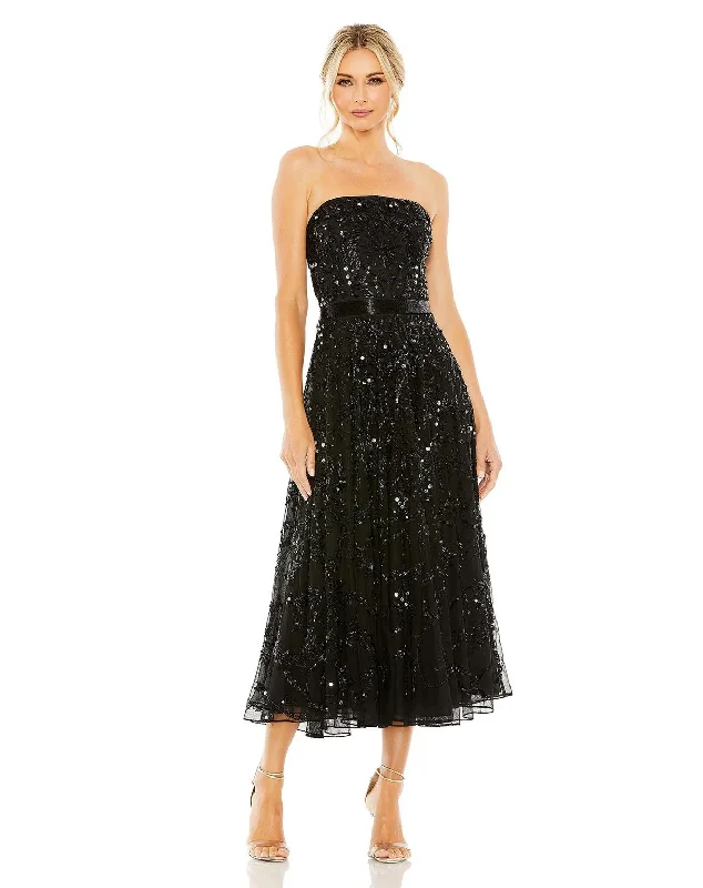 Mac Duggal 93898 Strapless Embellished A Line Midi Dress Stylish Cold Shoulder Midi Dress Mac Duggal 93898 Strapless Embellished A Line Midi Dress Stylish Cold Shoulder Midi Dress