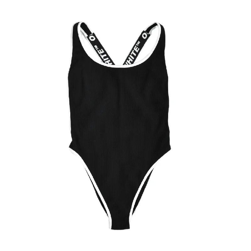 Off-White Swimsuit - Women's 40 Floral Bikini Top