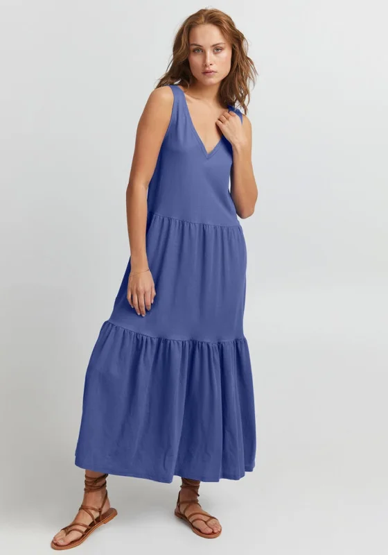 Pulz Amelia Sleeveless Tiered Midi Dress, Strong Blue Stylish Halter Neck Midi Dress Pulz Amelia Sleeveless Tiered Midi Dress, Strong Blue Stylish Halter Neck Midi Dress
