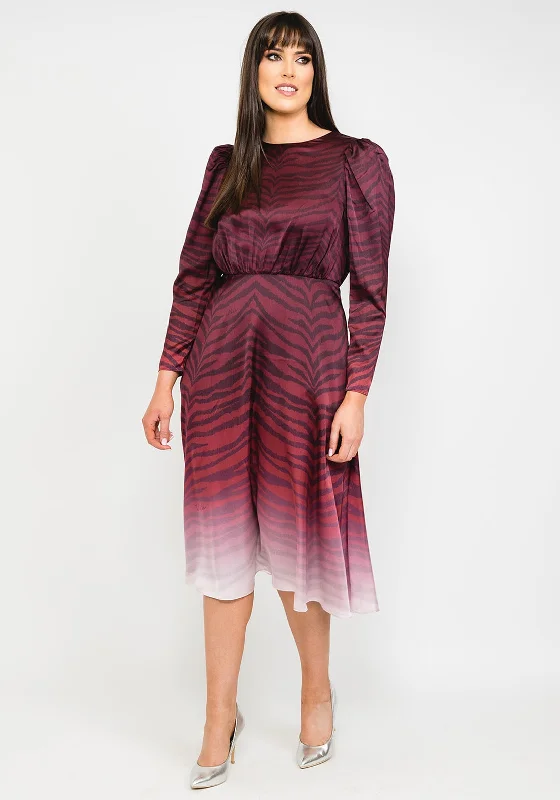 Ted Baker Banarni Zebra Print Midi Dress, Oxblood Trendy Off-Shoulder Button Midi Dress Ted Baker Banarni Zebra Print Midi Dress, Oxblood Trendy Off-Shoulder Button Midi Dress