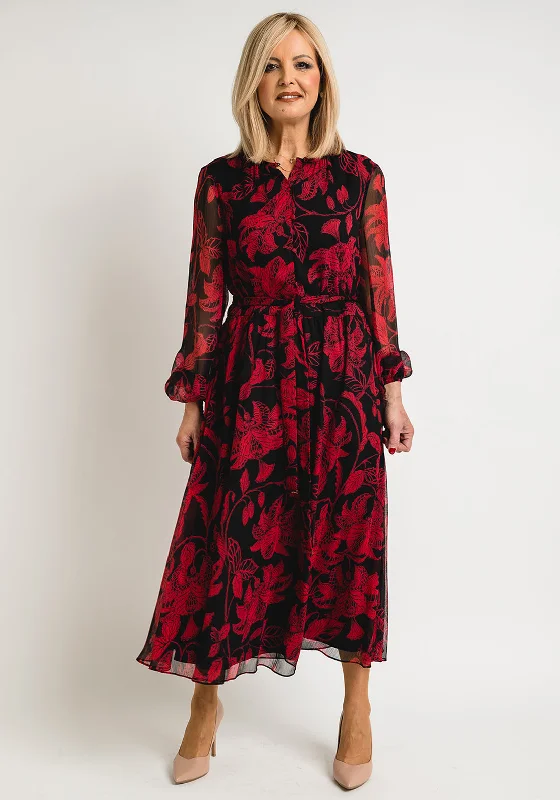 Ted Baker Womens Hadlee Vintage Floral Midi Dress, Black Fashionable One-Shoulder Midi Dress Ted Baker Womens Hadlee Vintage Floral Midi Dress, Black Fashionable One-Shoulder Midi Dress