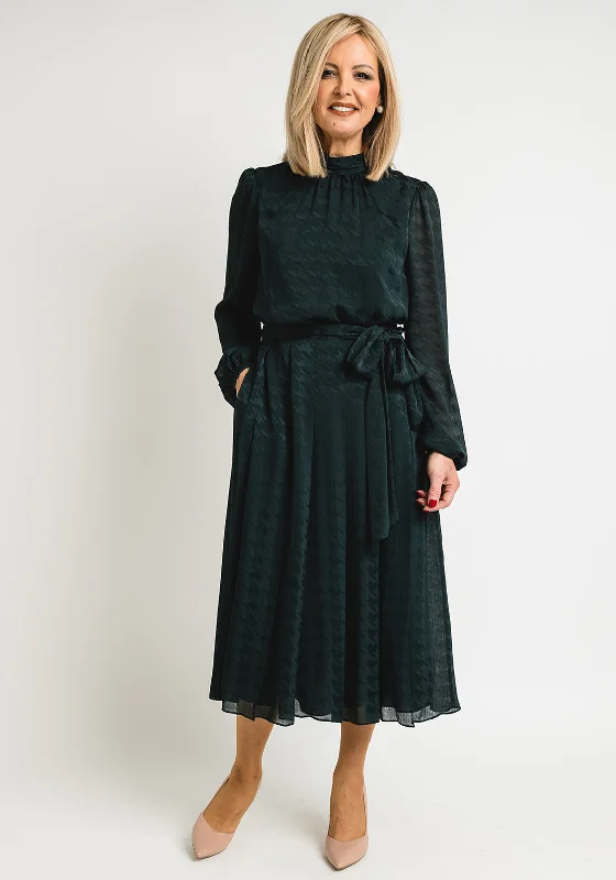 Ted Baker Womens Wilmer Houndstooth Midi Dress, Dark Green Comfortable Empire Waist Midi Dress Ted Baker Womens Wilmer Houndstooth Midi Dress, Dark Green Comfortable Empire Waist Midi Dress