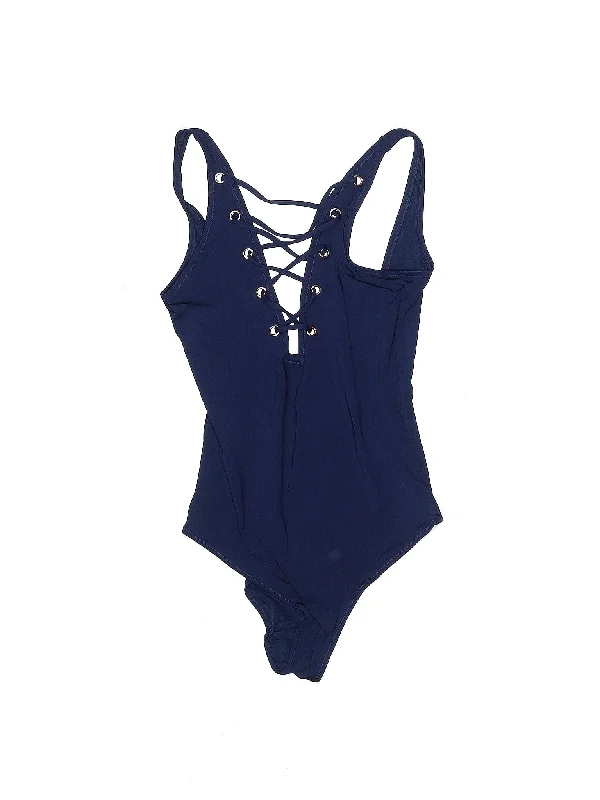 One Piece Swimsuit Plunge Back Swimsuit