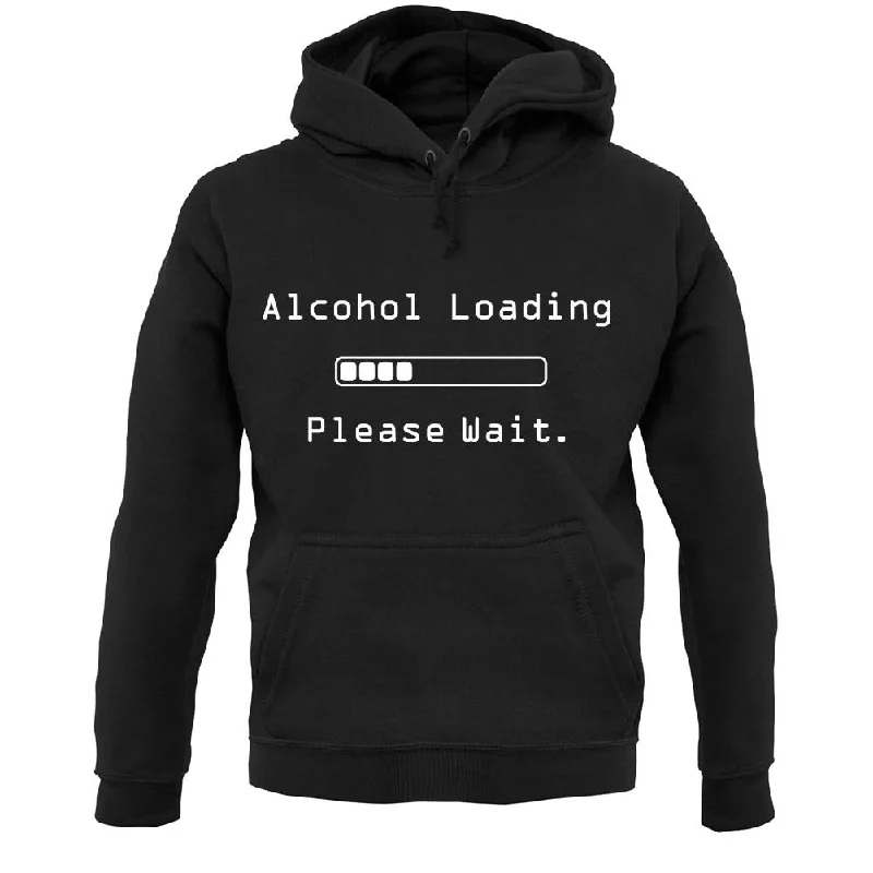 Alcohol Loading Please Wait Unisex Hoodie Hoodie with Cropped Fit Short Trendy