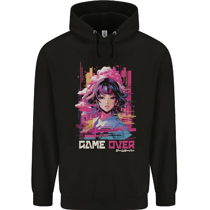 Anime Game Over Video Games Mens 80% Cotton Hoodie Hoodie with Elastic Cuffs Stretchable Comfortable