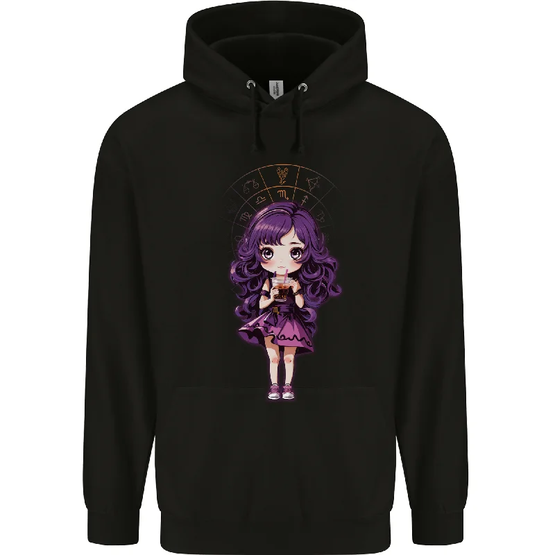 Anime Leo Chibi Mens 80% Cotton Hoodie Hoodie with Hem Fringe Bohemian Relaxed