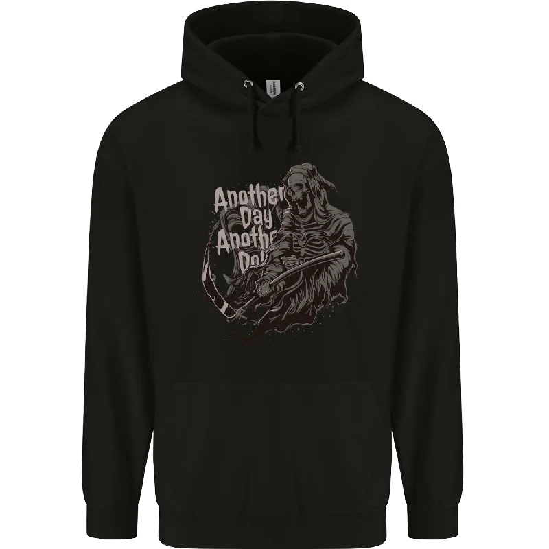 Another Day Another Dollar Grim Reaper Mens 80% Cotton Hoodie Hoodie with Reflective Safety Nightwear