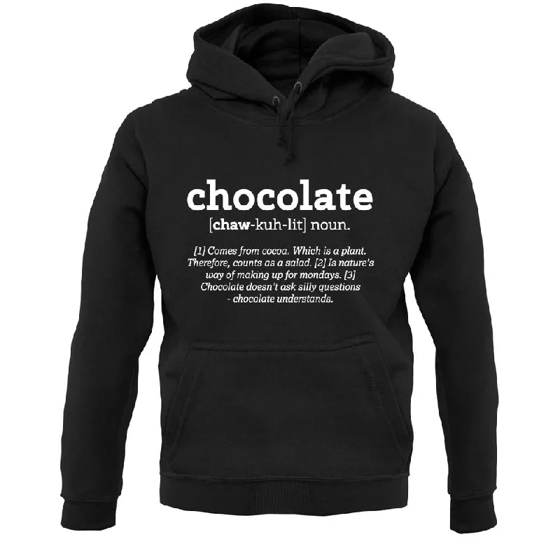 Definition Chocolate Unisex Hoodie Hoodie with Bell Sleeves Flared Feminine