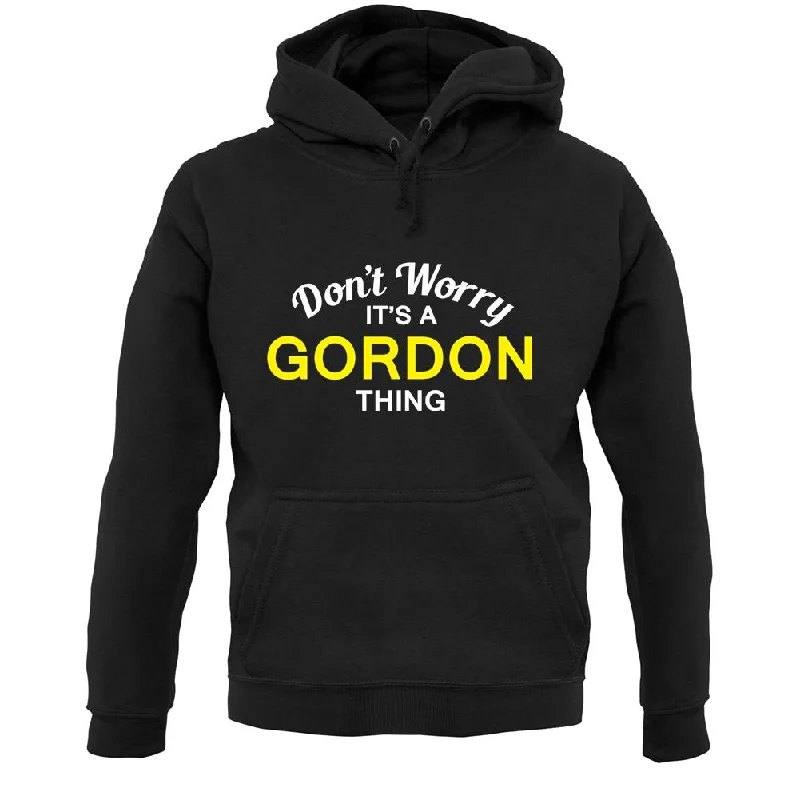 Don't Worry It's a GORDON Thing! Unisex Hoodie Hoodie with Longline Fit Extended Stylish