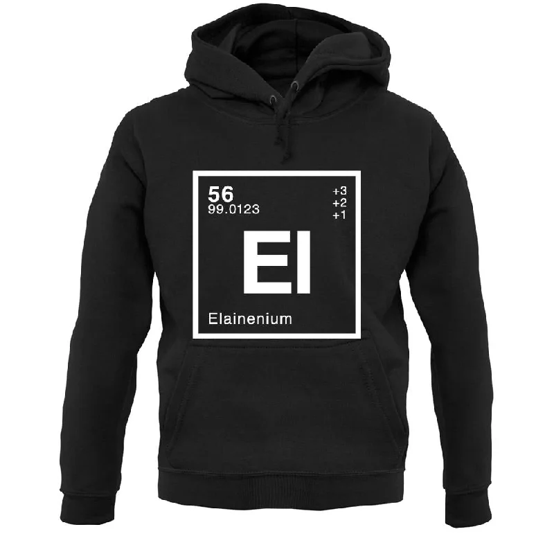 Elaine - Periodic Element Unisex Hoodie Hoodie with Double Zipper Versatile Adjustable