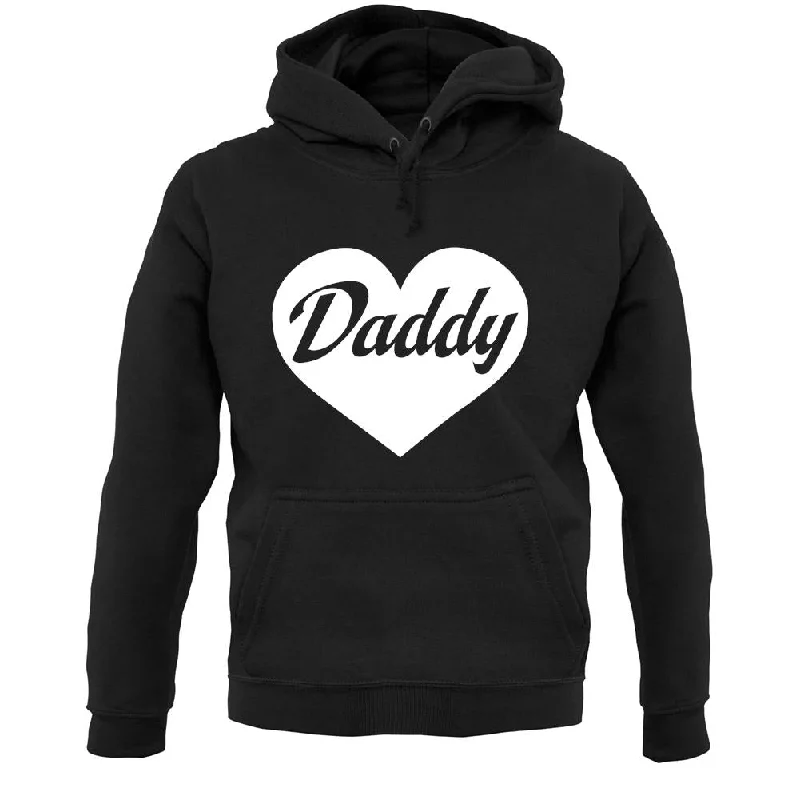 Heart Daddy Unisex Hoodie Hoodie with Zipper Placket Modern Functional