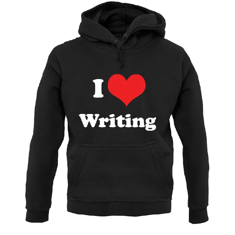 I Love Writing Unisex Hoodie Hoodie with Snap Buttons Easy Quick