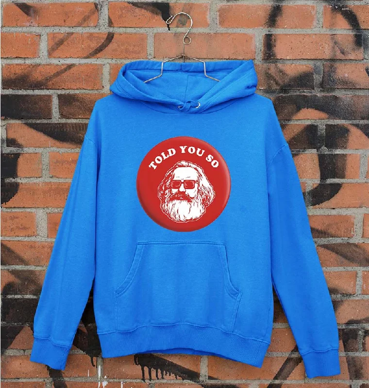 Karl Marx Unisex Hoodie for Men/Women Hoodie with Velcro Closure Adjustable Secure