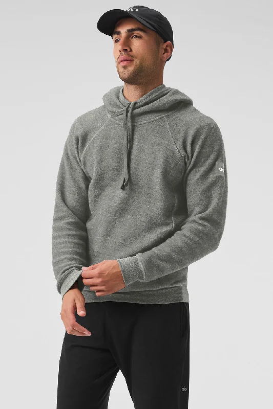 Triumph Hoodie - Grey Triblend Hoodie with Lace Feminine Delicate