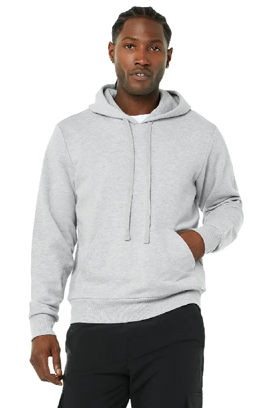 Caliber Hoodie - Athletic Heather Grey Hoodie with Hem Elastic Stretchable Comfortable