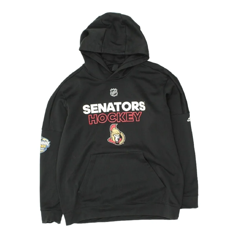 Ottawa Senators NHL Global Series Sweden 2017 Adidas Mens Hoodie | Ice Hockey Hoodie with Hem Lace Feminine Delicate