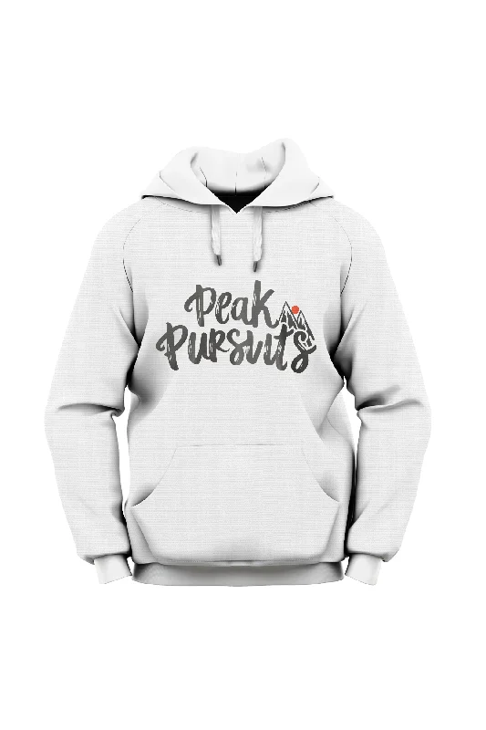 "Peak Pursuits" Lightweight Eco-Friendly Unisex Hoodie Hoodie with Hem Fringe Bohemian Relaxed