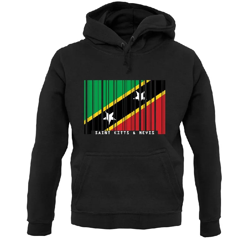 Saint Kitts And Nevis Barcode Style Flag Unisex Hoodie Hoodie Crop Top Short Trendy