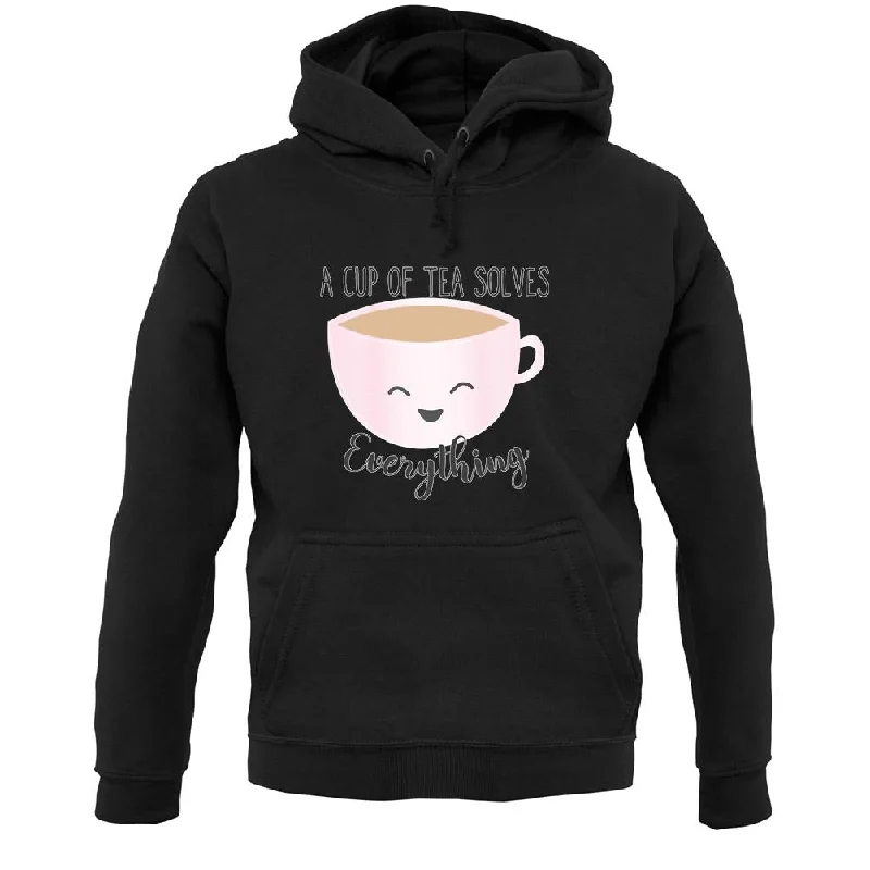 Tea Solves Everything Unisex Hoodie Hoodie with Lining Warm Insulated