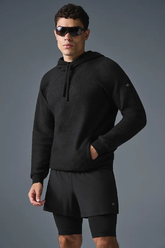 The Triumph Hoodie - Black Hoodie with Double Zipper Versatile Adjustable