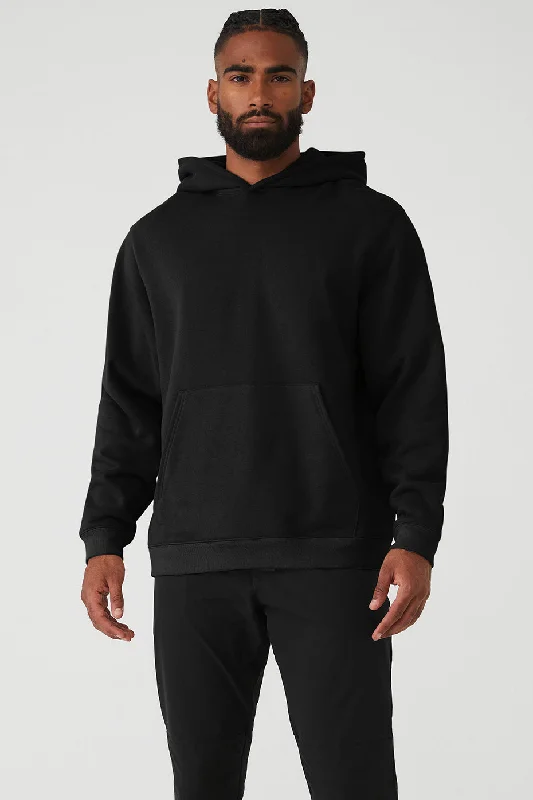 Renown Heavy Weight Hoodie - Black Hoodie with Color Block Contrast Stylish