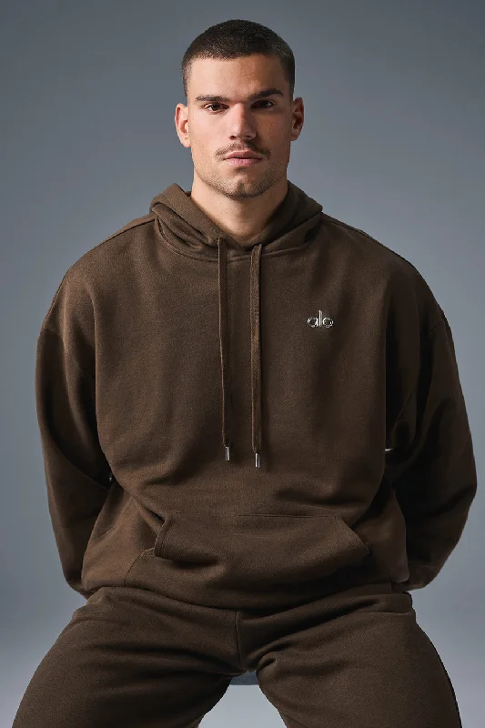 Accolade Hoodie - Espresso Hoodie with Contrast Stitching Detailed Premium