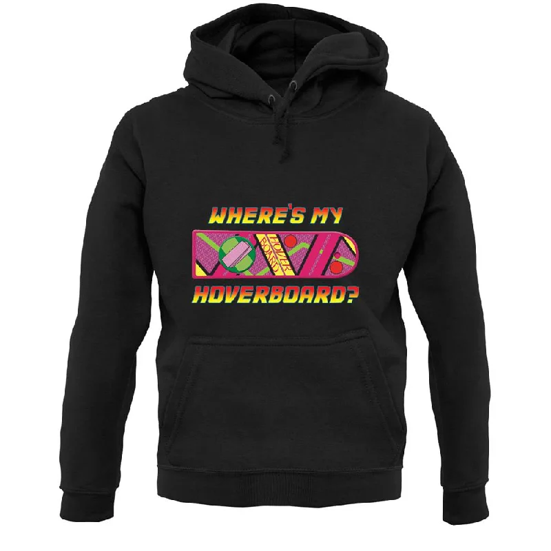 Where's My Hoverboard Unisex Hoodie Hoodie with Illustration Artistic Creative