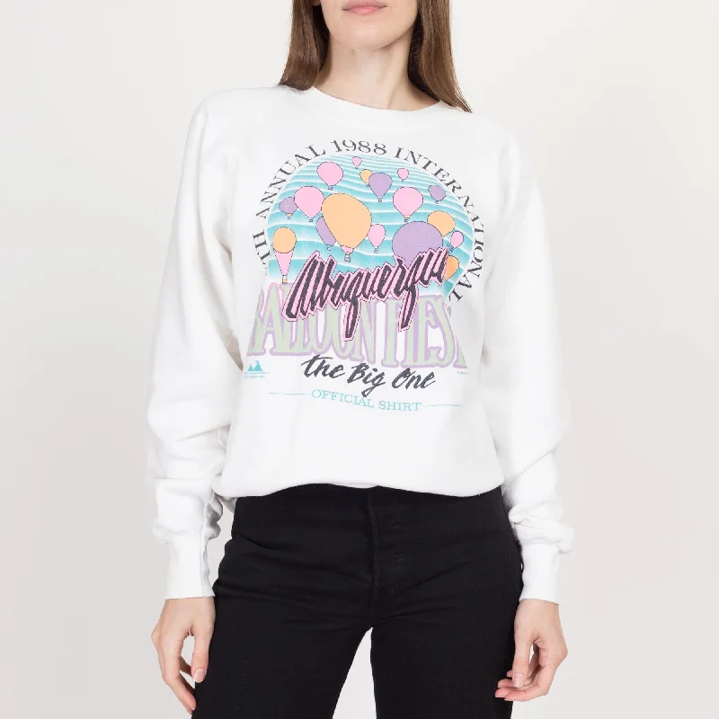 XL 80s Albuquerque Balloon Festival Sweatshirt Hoodie with Raglan Sleeves Sporty Comfortable