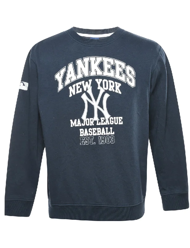 Yankees New York Sports Sweatshirt - XL Hoodie with Crew Neck Simple Timeless