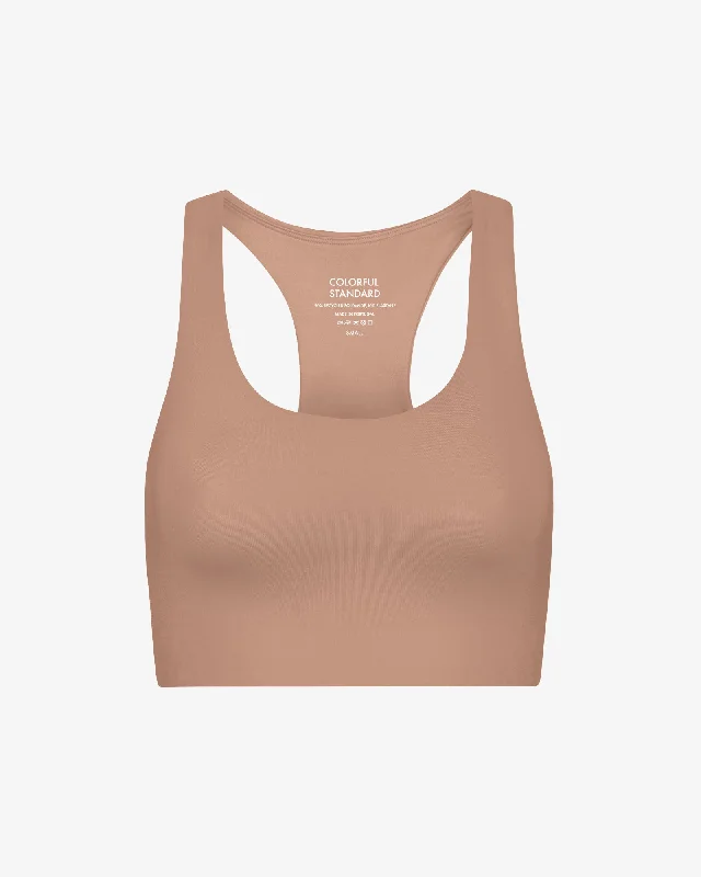 Active Cropped Bra - Rosewood Mist Comfortable Lace Bralette