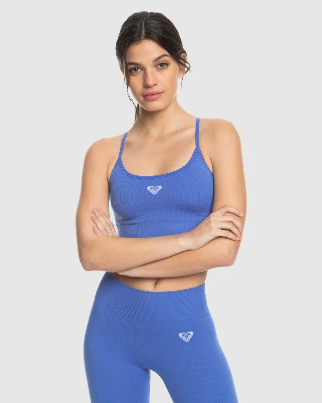 Womens Chill Out Seamless Low Support Sports Bra Supportive Cotton Bra