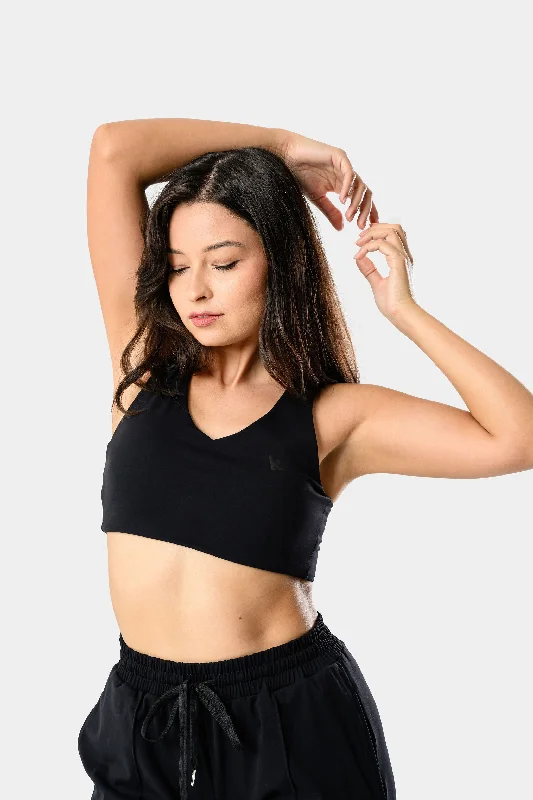 Eva Sports Bra - Black Full Coverage Bra