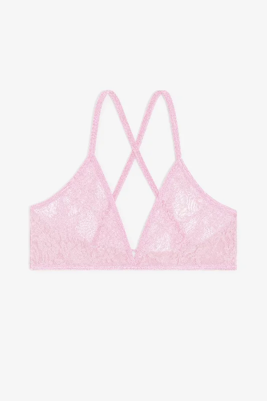 FNS92 - Floral Lace Crossback Bra Adjustable Comfort Bra